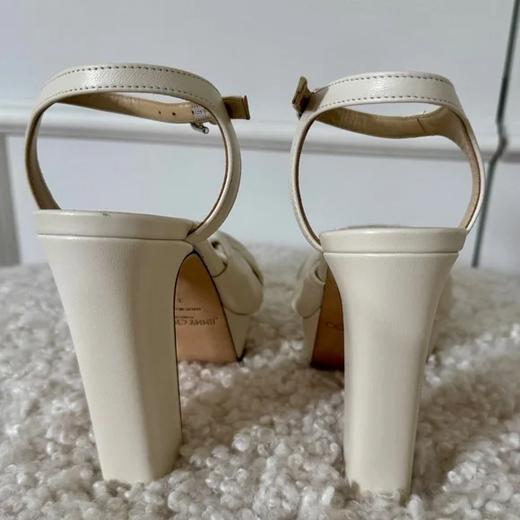 Jimmy Choo Heloise Platform Sandals – Size 37 – Worn Once – PERFECT Bridal Shoe - Picture 4 of 13